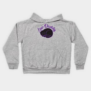 Lap Daddy (black cat) Kids Hoodie